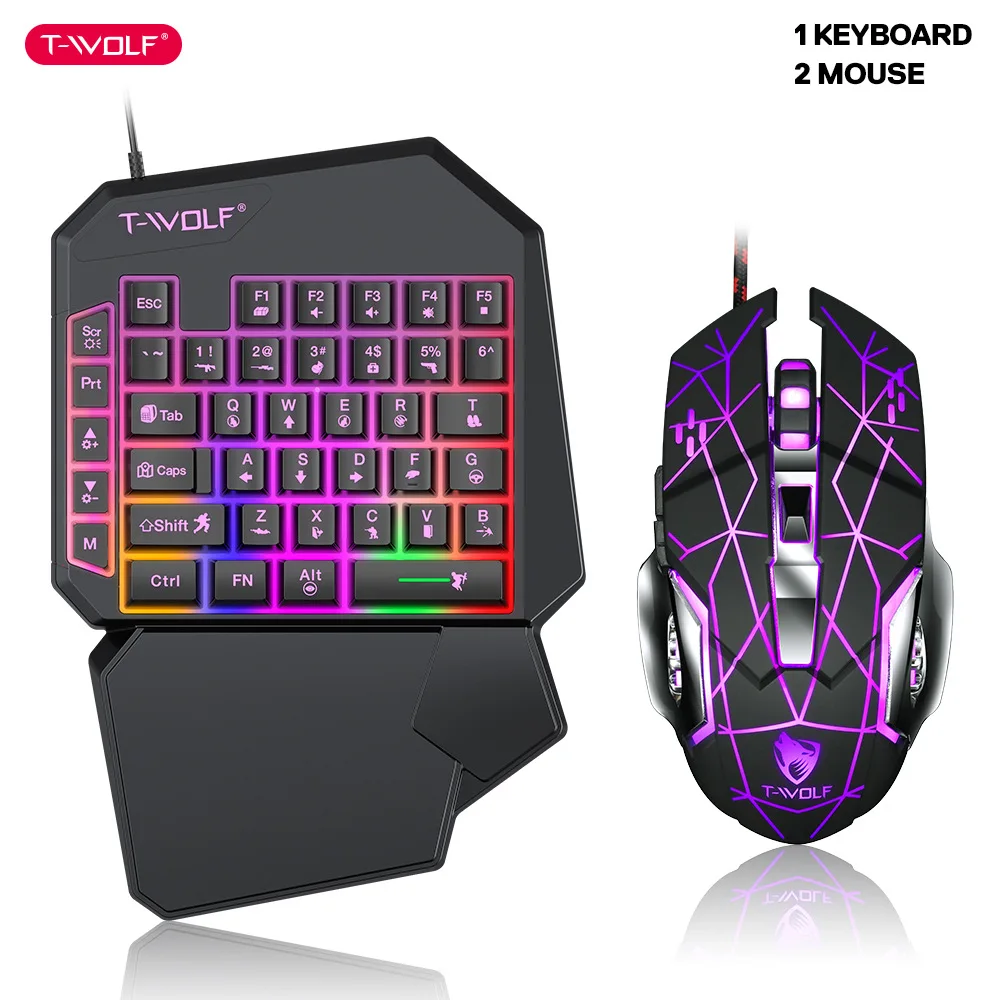 Gaming Keyboard Half - T-WOLF tf900 conjunto de trono de
