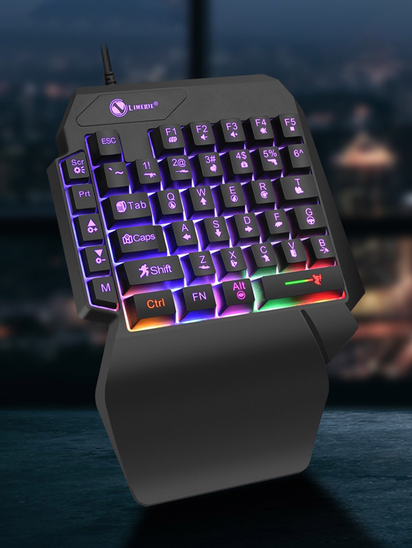 Gaming Keyboard Half - Teclado Mecânico de Jogo com Fio