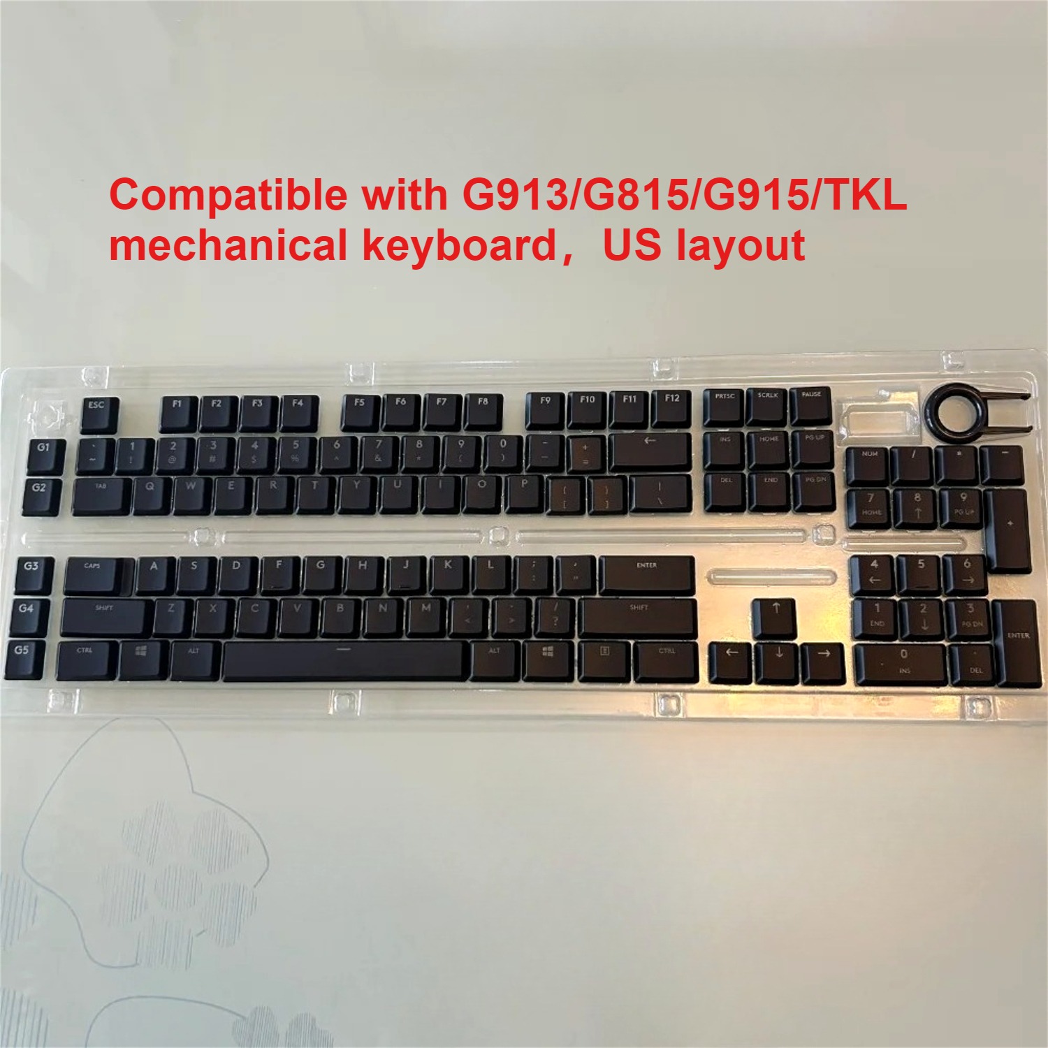 Gaming Keyboard Tkl - Teclas transparentes de eixo baixo compatíveis