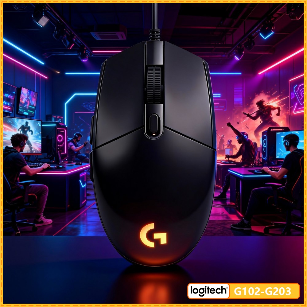 Logitech Mouse G203 - Mouse Gamer RGB com Fio Logitech