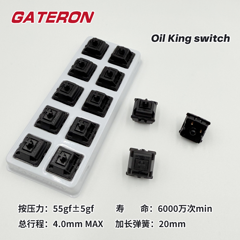 Keyboard Gaming Black - Gateron oil king switch 5 pinos