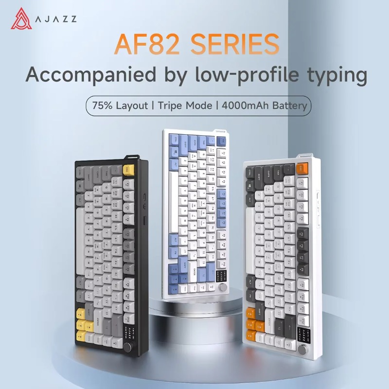 Keyboard Gaming Mac - Teclado Tri-Mode AJAZZ AF82 75% com
