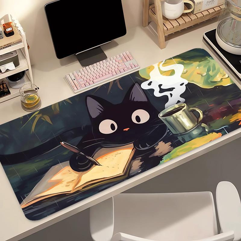 Keyboard Gaming Black - Kawaii gato preto silicone macio gaming