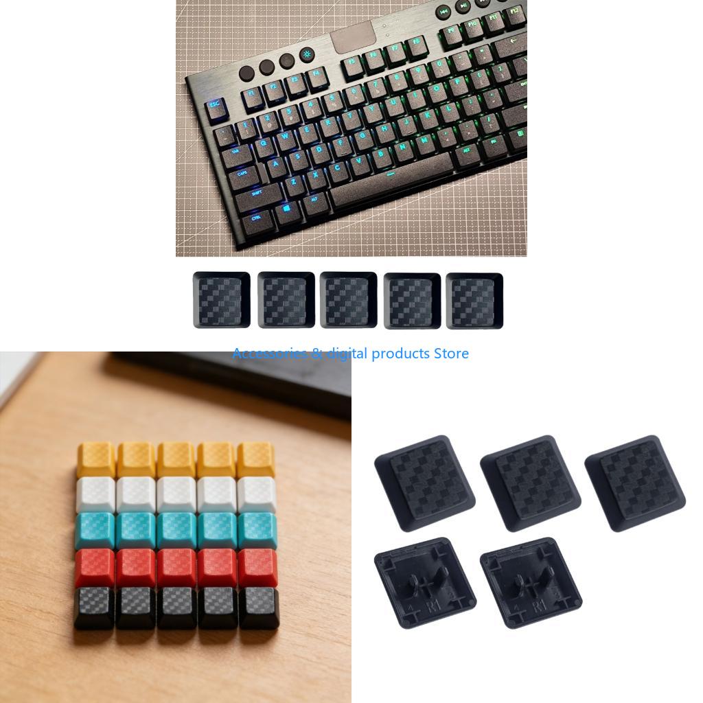 Gaming Keyboard Tkl - 77jd apenas keycap fibra carbono, 5