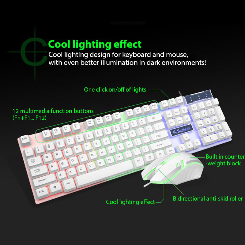 Conjunto de teclado e mouse KM - Gaming Keyboard And Mouse For Xbox avaliação e preço