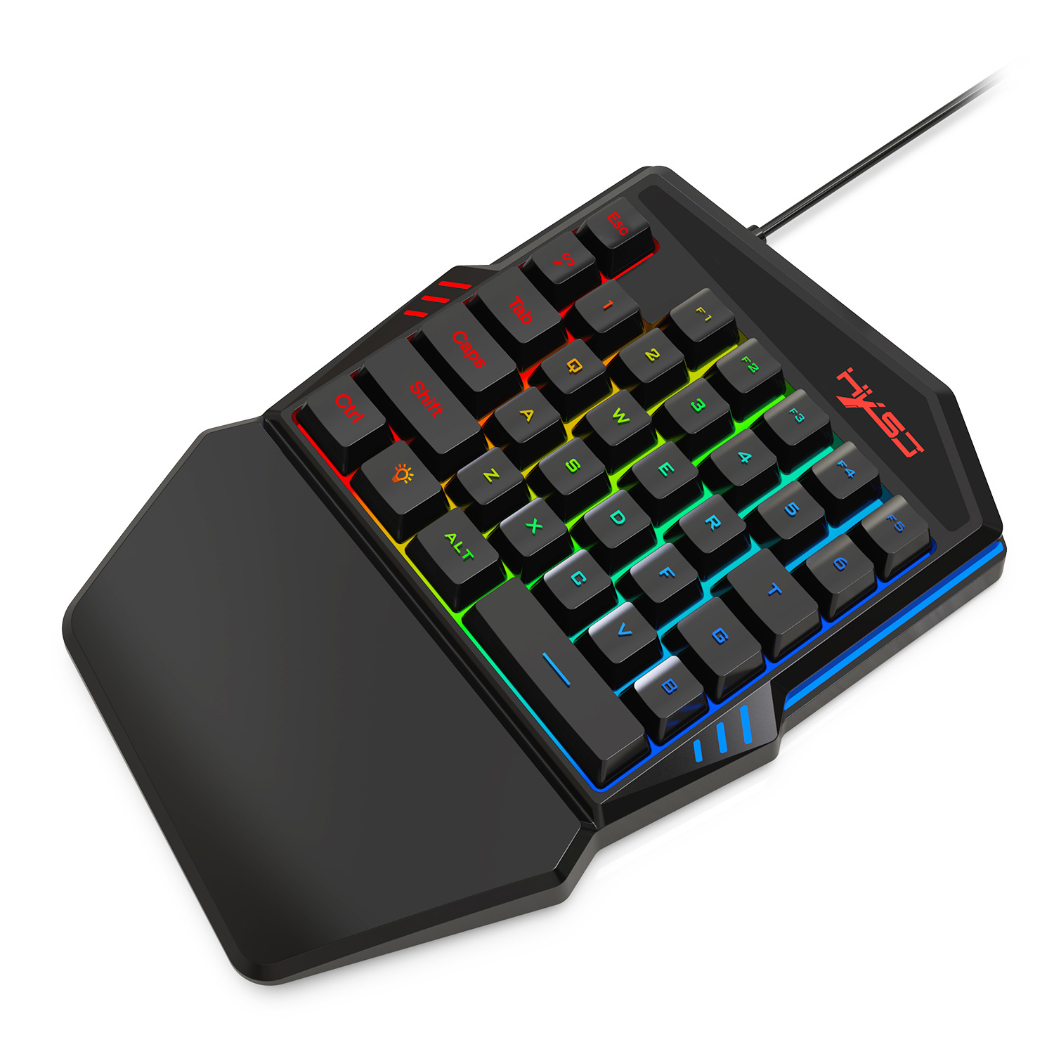 HXSJ-Teclado para jogos de ret - Gaming Keyboard Half avaliação e preço