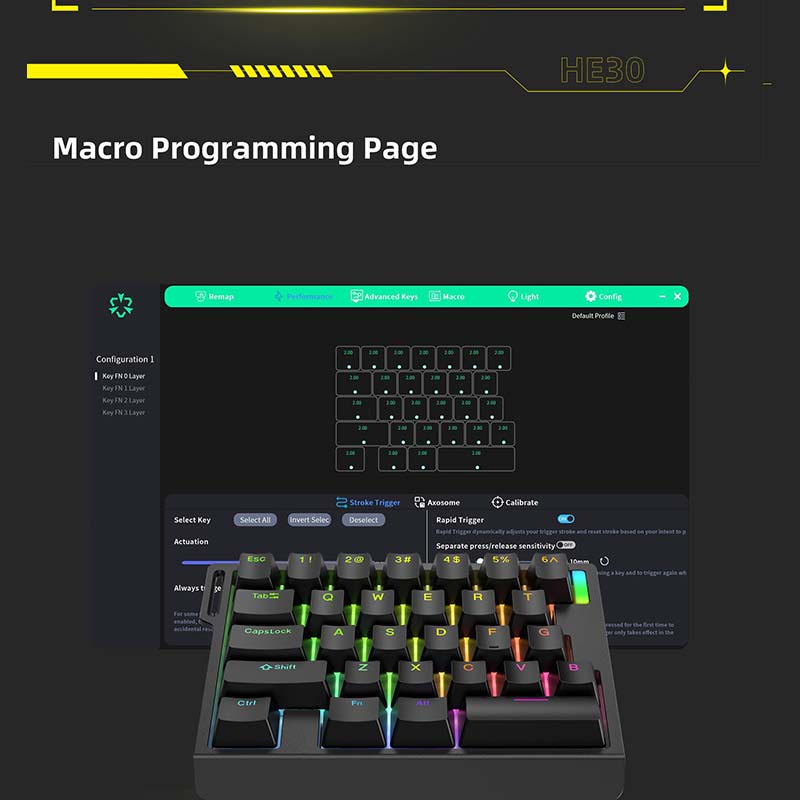 Teclado Mecânico para Jogos HE - Gaming Keyboard Magnetic Switches avaliação e preço