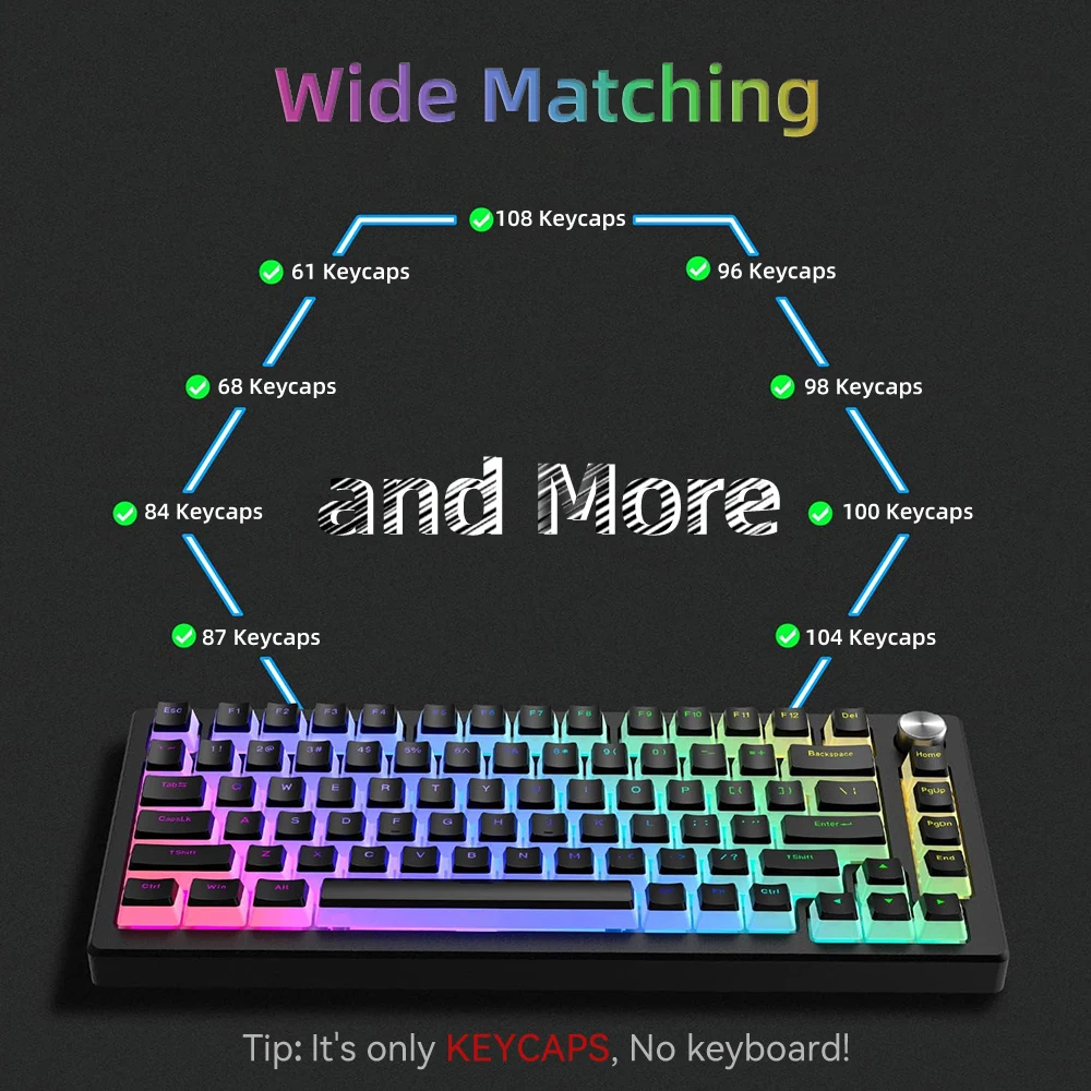 Novo pudim pbt keycaps 129 tec - Gaming Keyboard And Mouse For Xbox avaliação e preço
