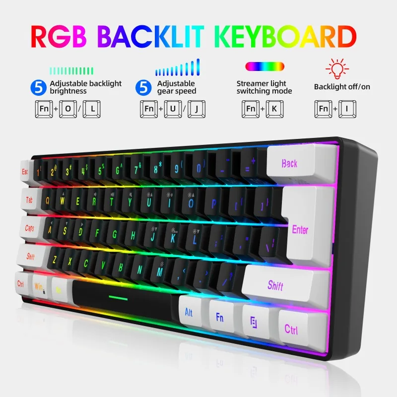Kit de Teclado e Mouse 60% par - Gaming Keyboard And Mouse For Xbox avaliação e preço