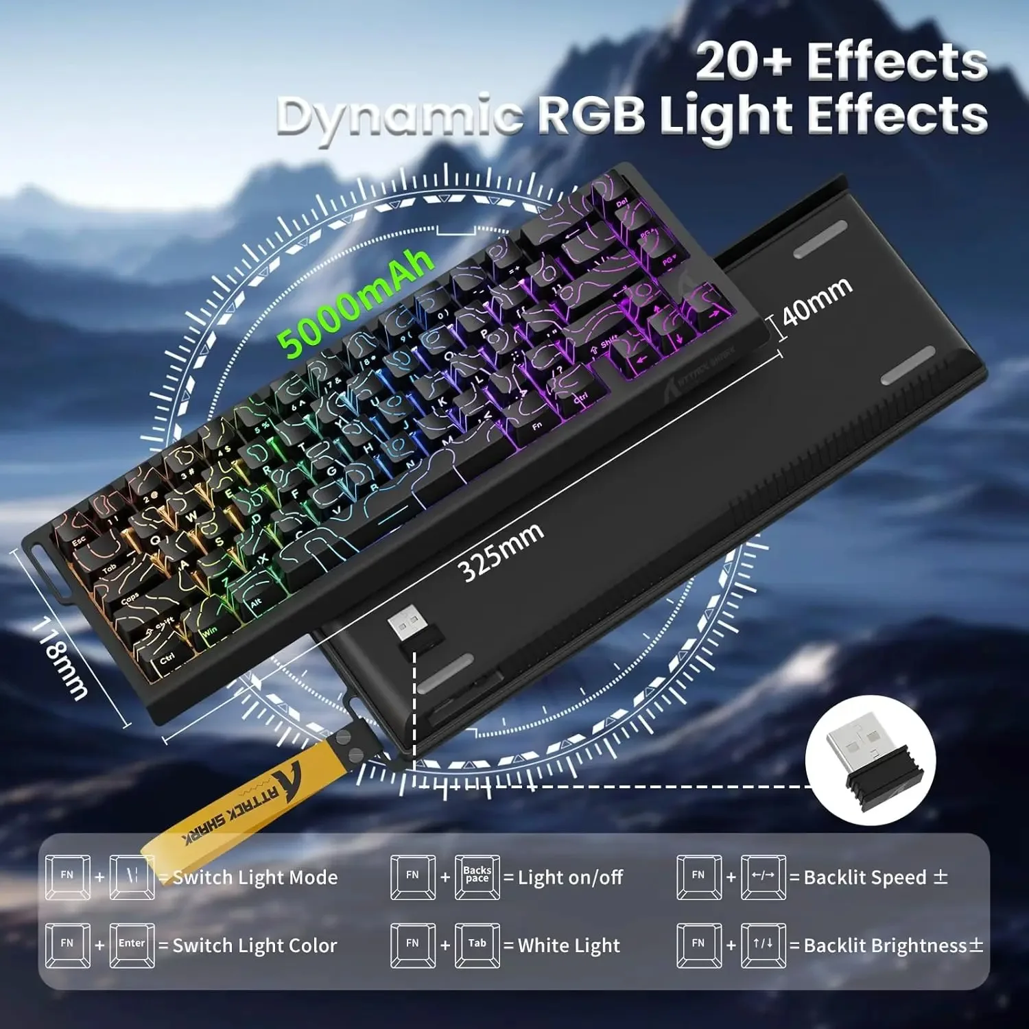 Teclado para jogos sem fio Att - Keyboard Gaming Mac avaliação e preço