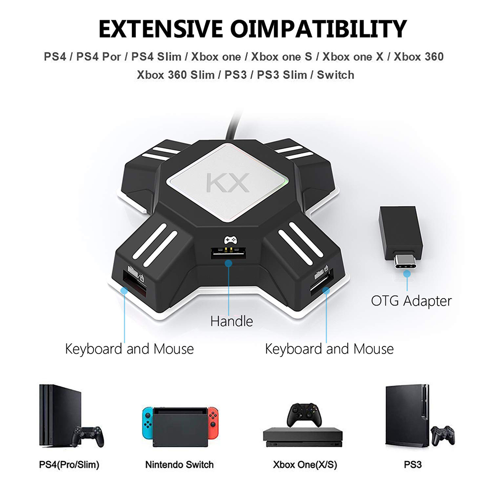 Adaptador KX para Controle PS4 - Gaming Keyboard And Mouse For Xbox avaliação e preço