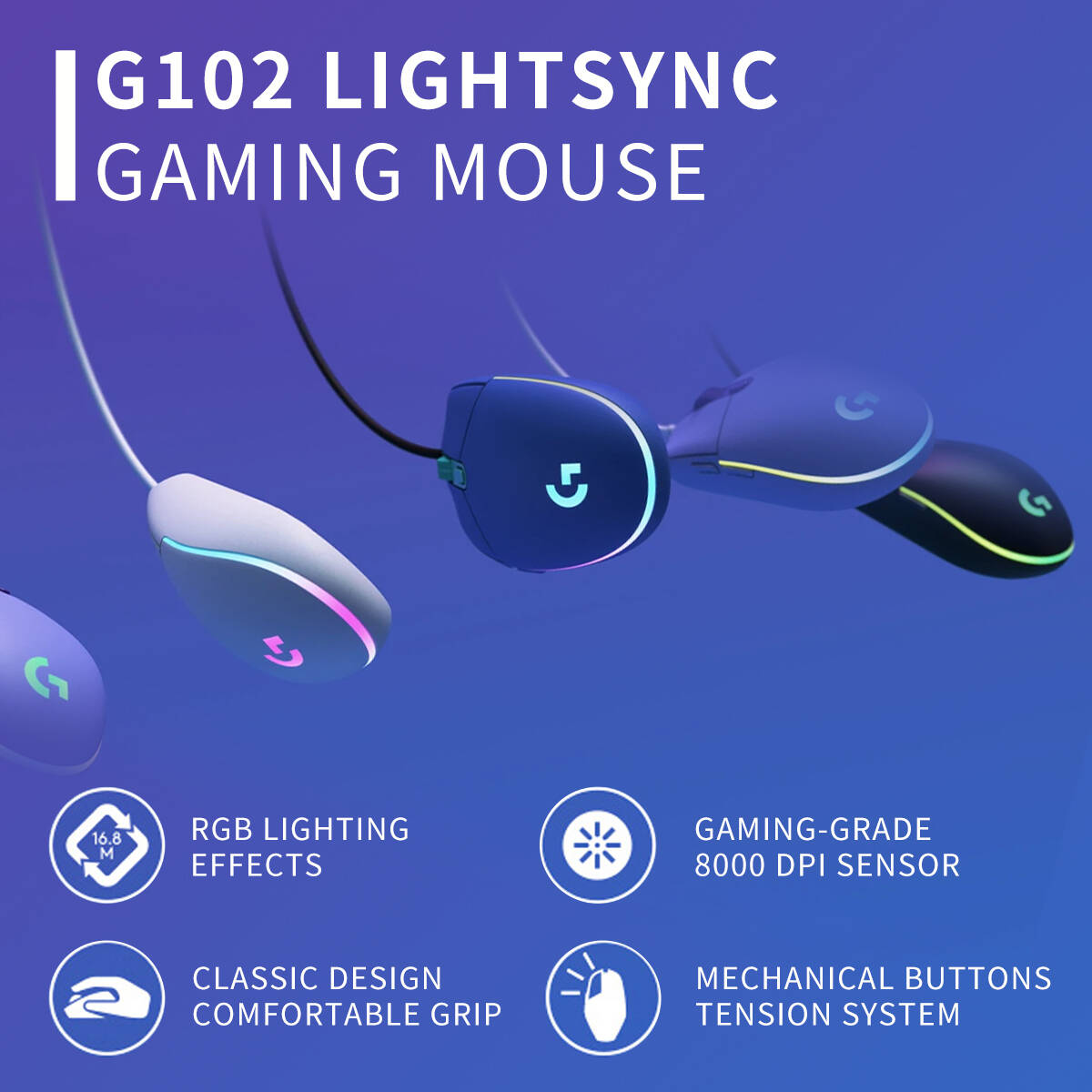 Mouse Gamer com Fio Logitech G - Logitech Mouse G203 avaliação e preço