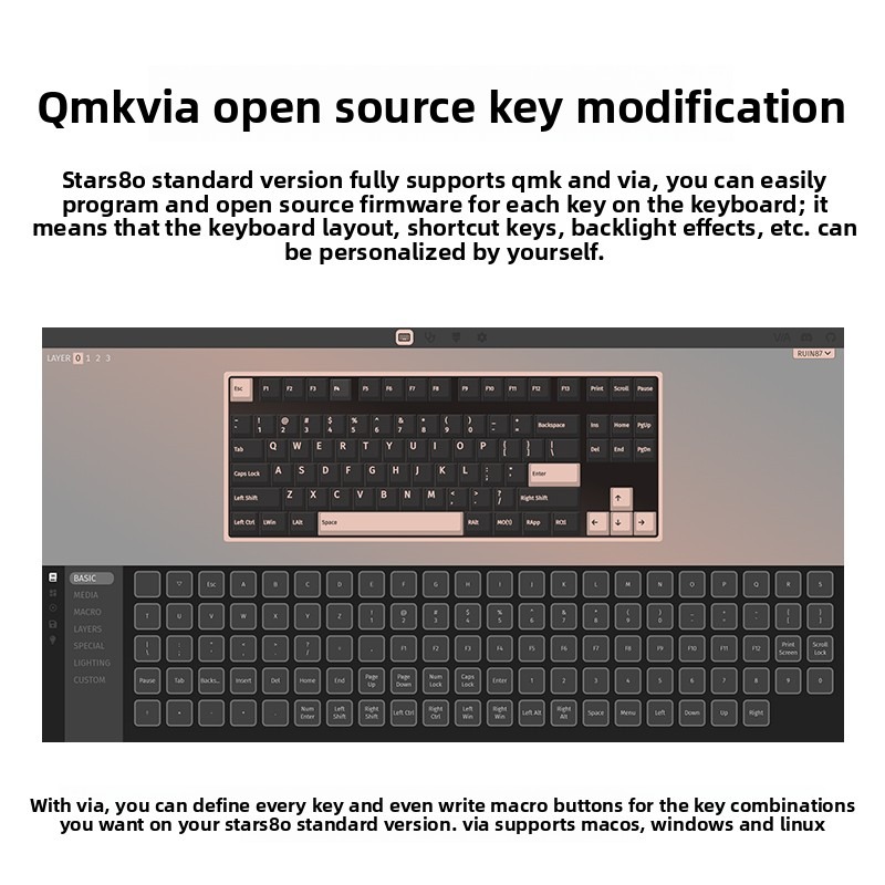 Teclado Mecânico WEIKAV STARS8 - Gaming Keyboard Tkl avaliação e preço