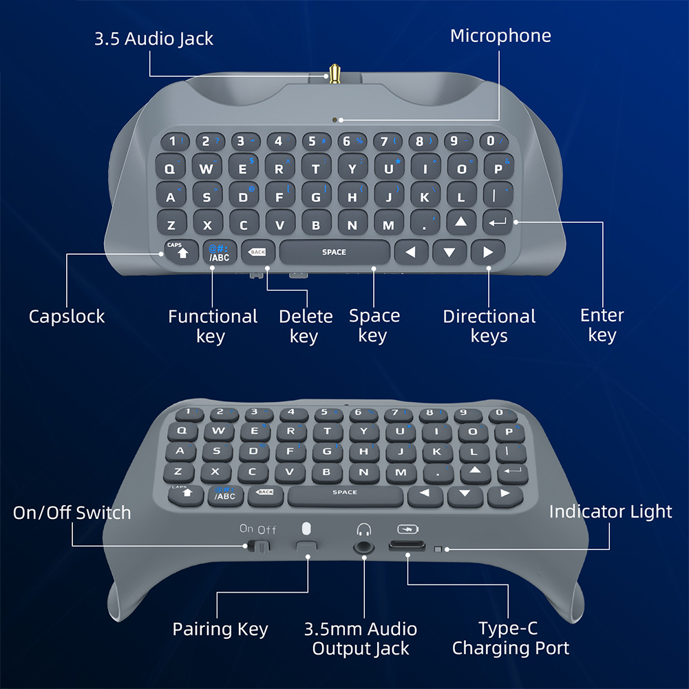 Controlador de teclado sem fio - Gaming Keyboard Type C avaliação e preço