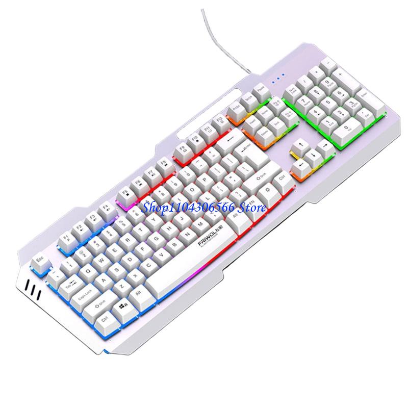 Teclado com fio metal 02DD DS6 - Gaming Keyboard Half avaliação e preço
