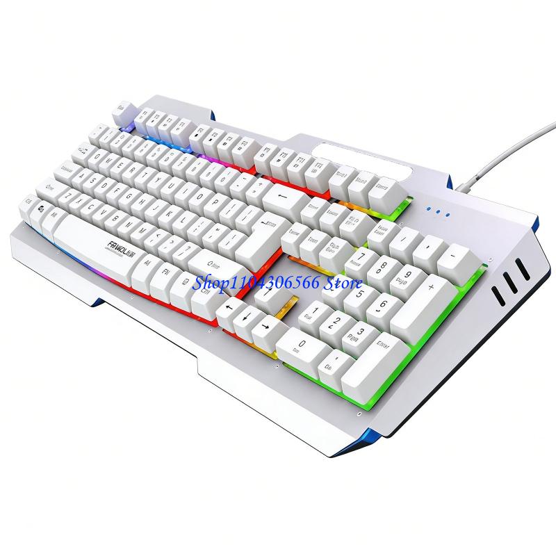 Teclado com fio metal 02DD DS6 - Gaming Keyboard Half avaliação e preço
