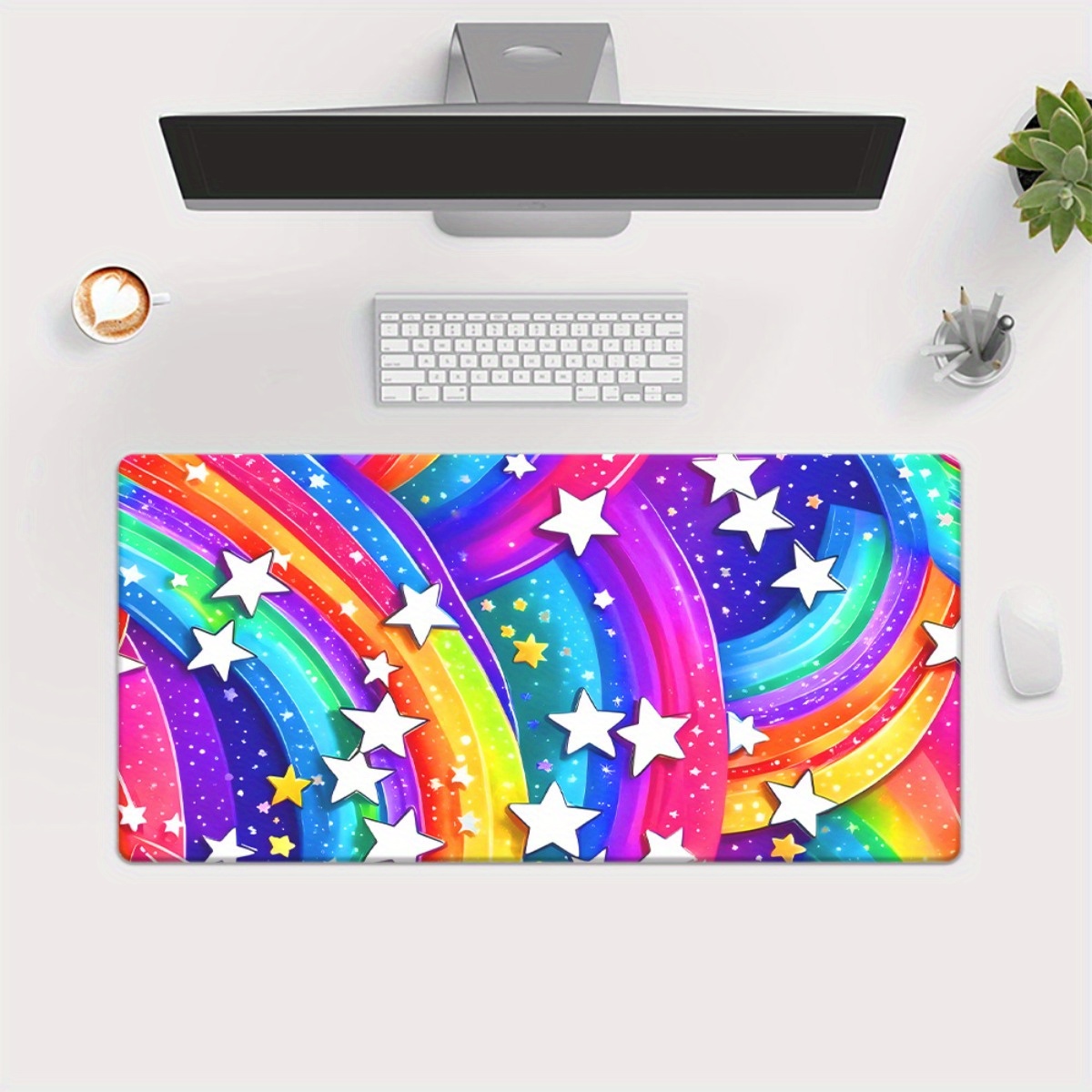 Mousepad XXL Estrela Arco-Íris - Gaming Keyboard Brand avaliação e preço