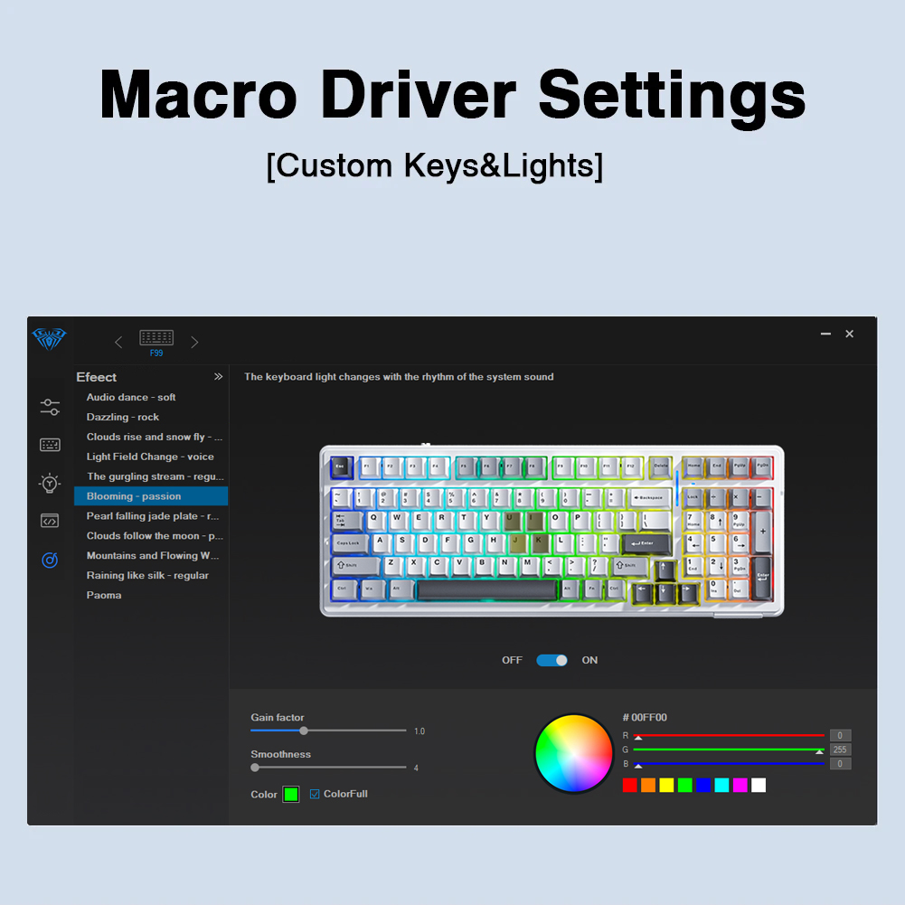 Aula f99 teclado mecânico para - Gaming Keyboard Bundle avaliação e preço