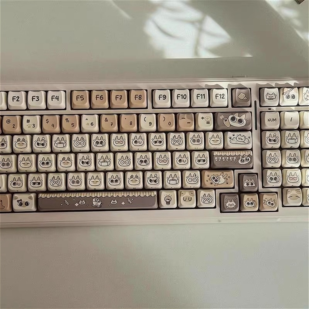 Cute Cat Keycap MAO Perfil PBT - Gaming Keyboard Tkl avaliação e preço