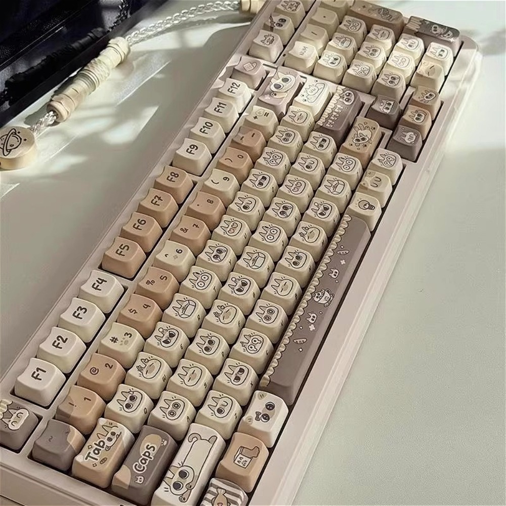 Cute Cat Keycap MAO Perfil PBT - Gaming Keyboard Tkl avaliação e preço