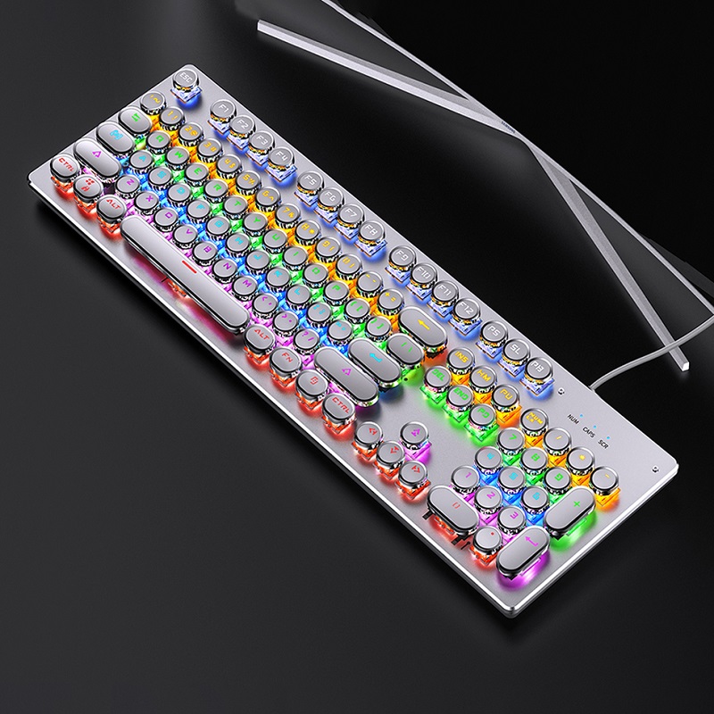 Retro punk teclado mecânico az - Gaming Keyboard And Mouse For Xbox avaliação e preço