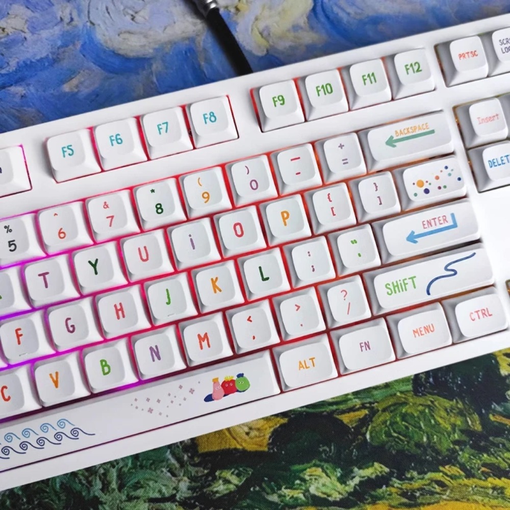 Teclas vibrantes de arte de ve - Gaming Keyboard Tkl avaliação e preço