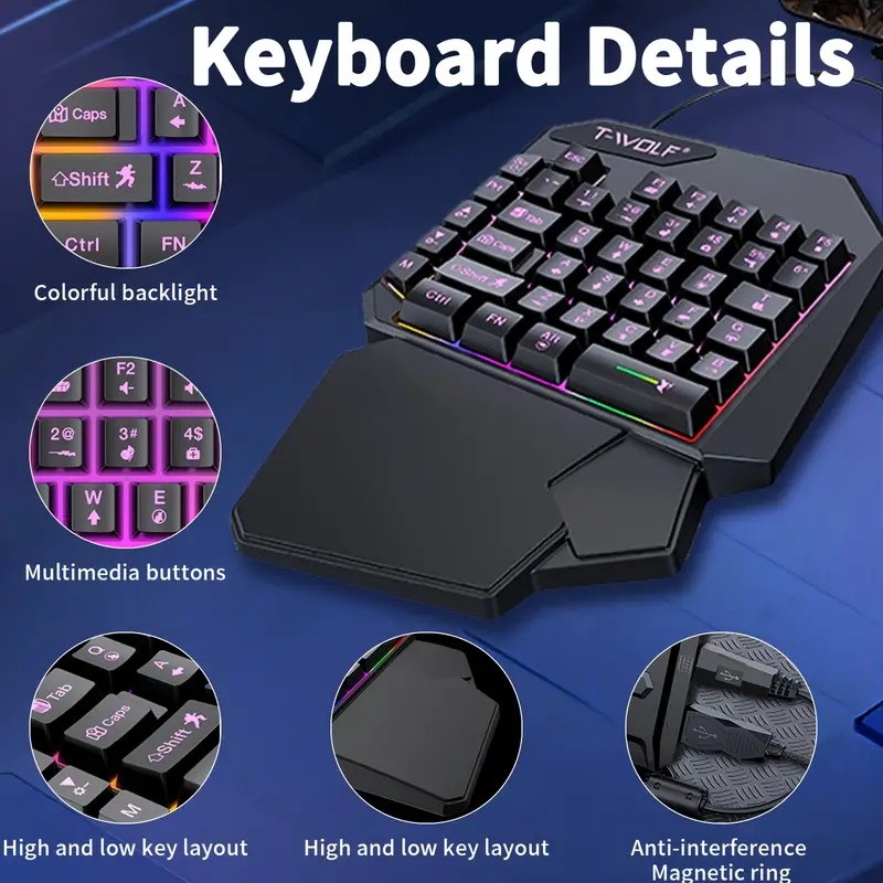 Combo de Teclado e Mouse para  - Gaming Keyboard And Mouse For Xbox avaliação e preço