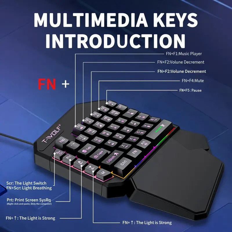 Conversor de Jogos Móveis 2-em - Gaming Keyboard Bundle avaliação e preço