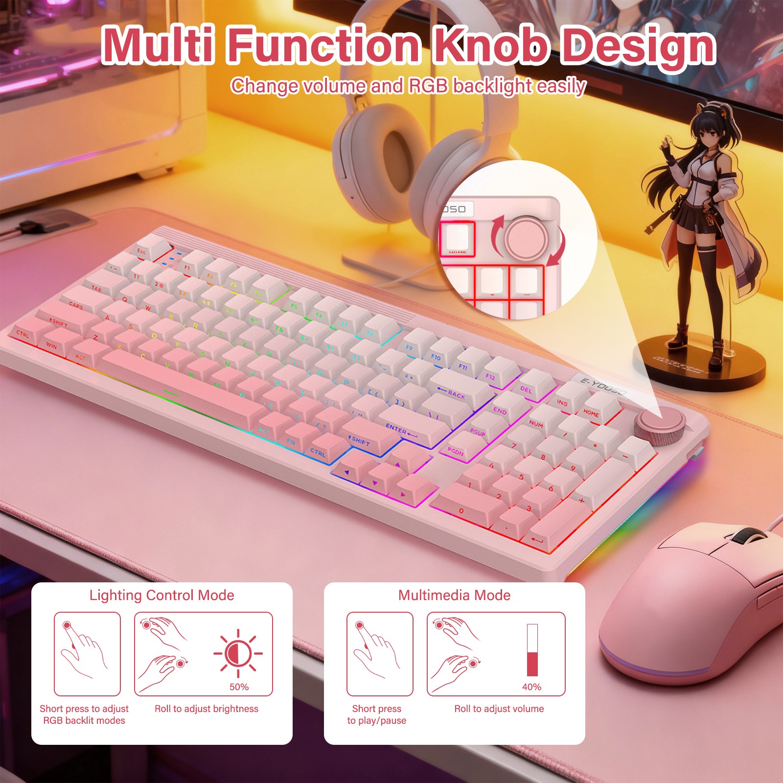 Teclado Mecânico Gamer E-YOOSO - Gaming Keyboard E Yooso avaliação e preço
