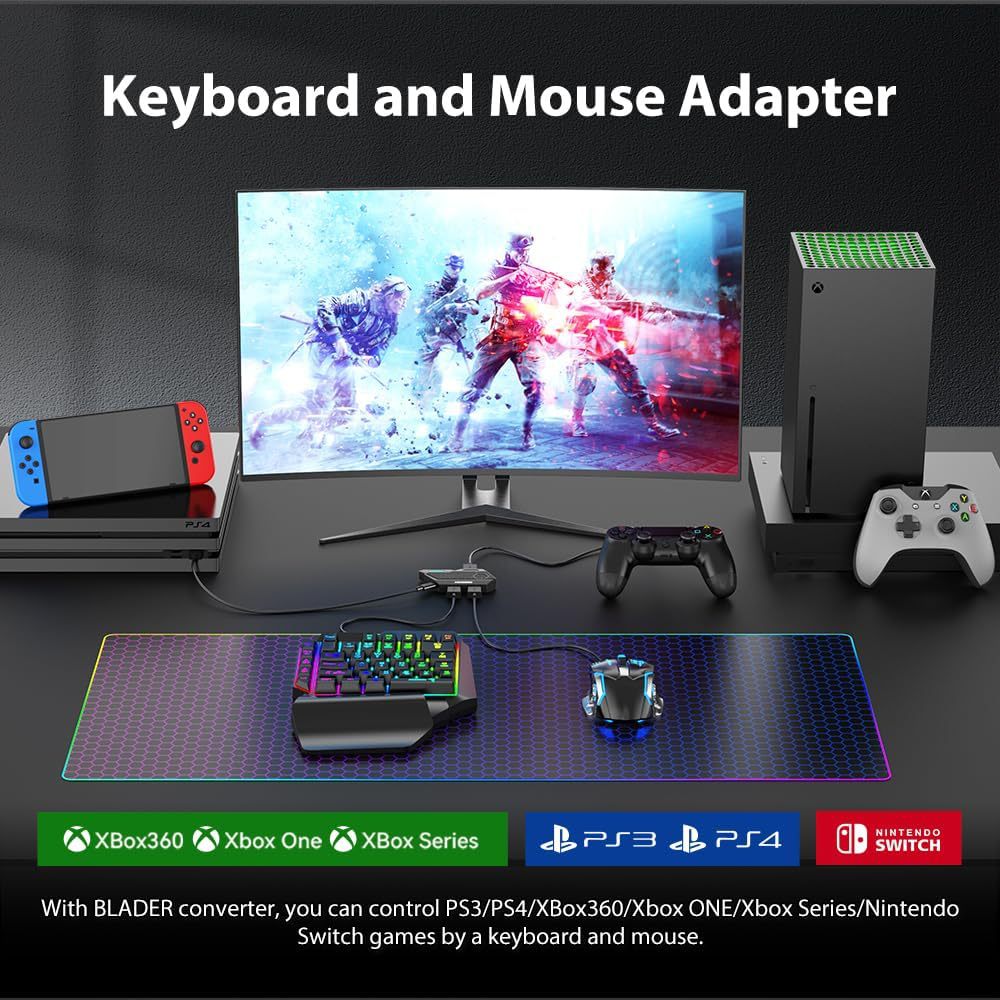 Conversor de jogos móveis mobi - Gaming Keyboard And Mouse For Xbox avaliação e preço