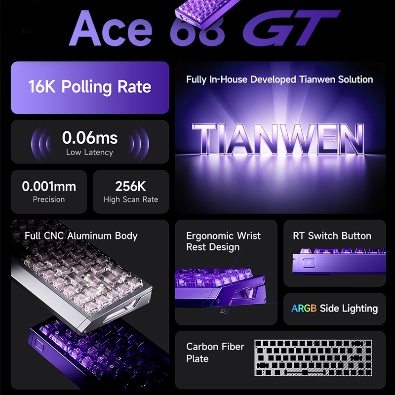 Teclado Gamer MCHOSE Ace 68 GT - Gaming Keyboard Type C avaliação e preço