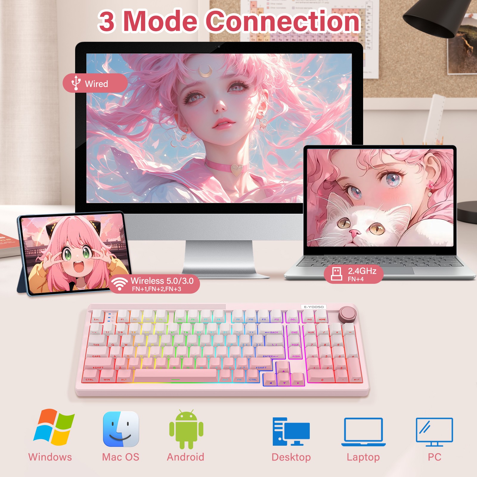 Teclado Mecânico E-YOOSO com 9 - Gaming Keyboard E Yooso avaliação e preço