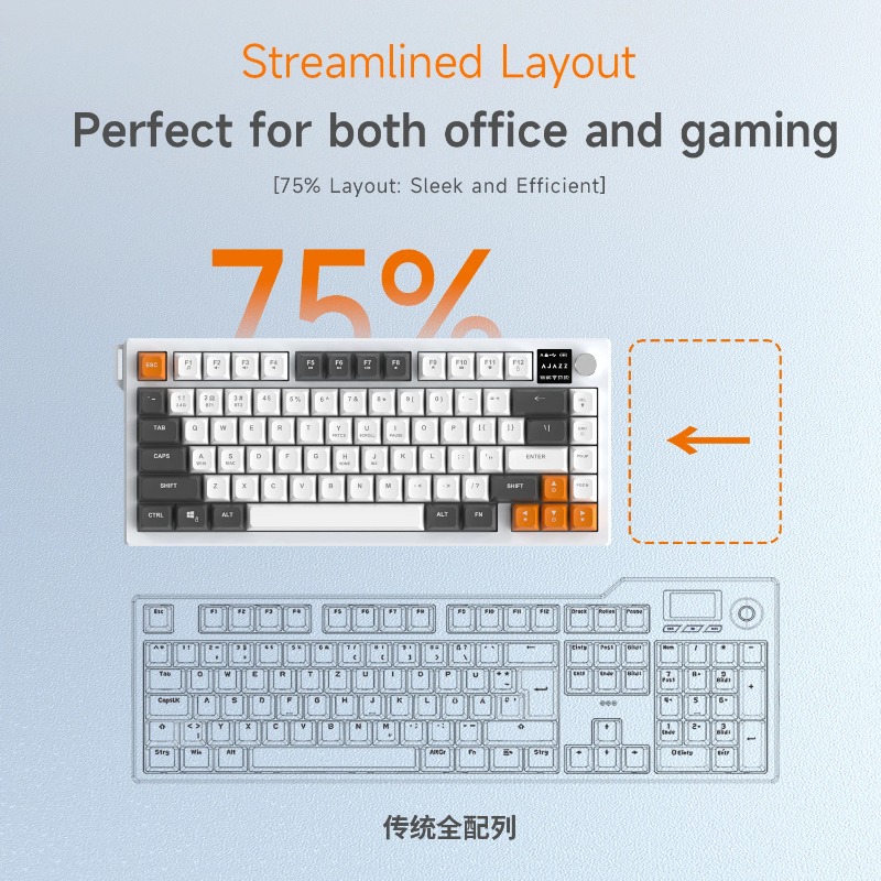 Teclado Tri-Mode AJAZZ AF82 75 - Keyboard Gaming Mac avaliação e preço