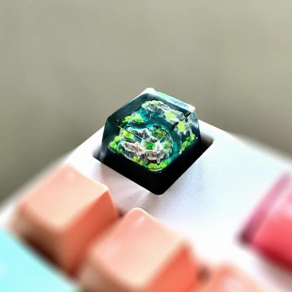 Montanha e mar keycaps resina  - Gaming Keyboard Affordable avaliação e preço