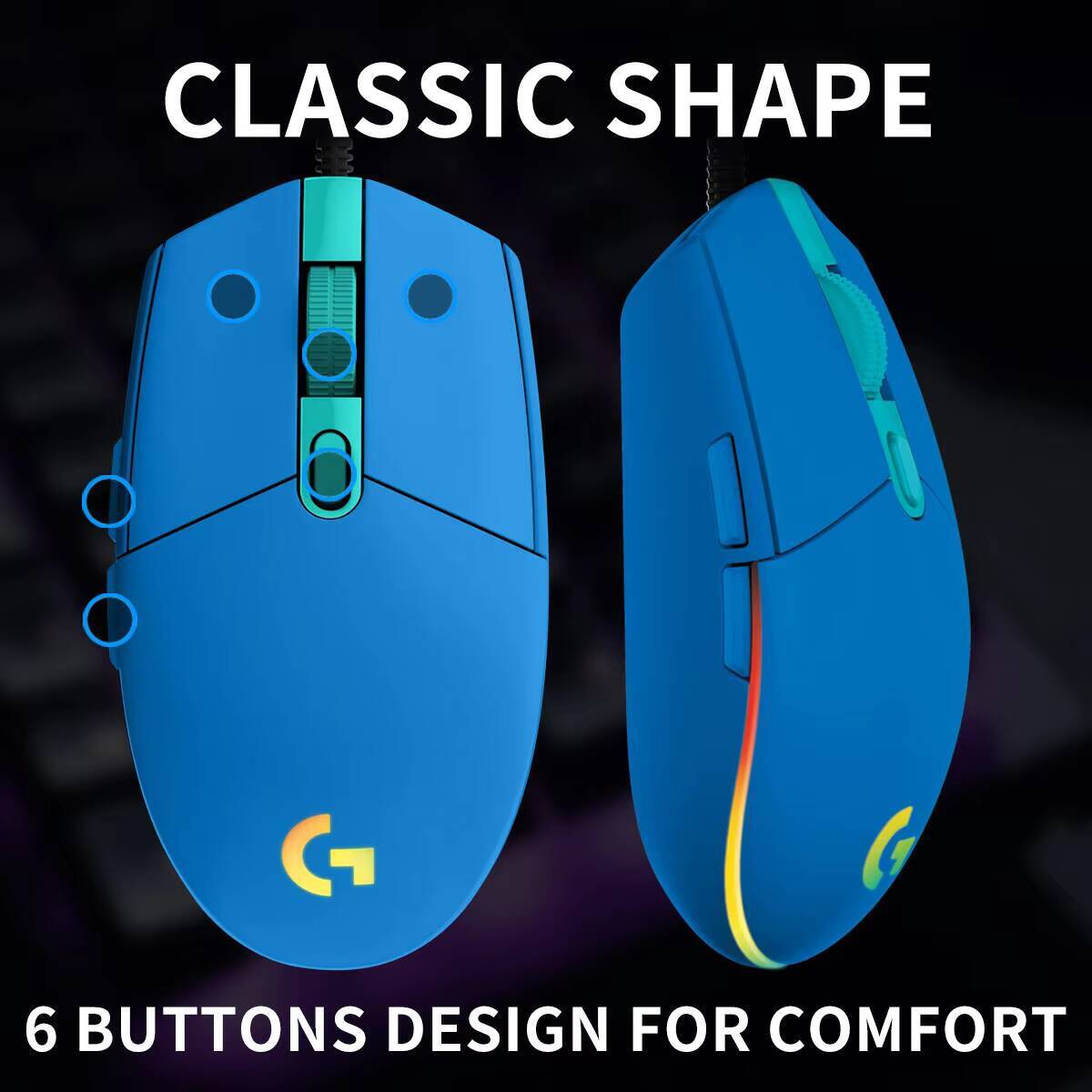 Mouse com Fio Logitech G203 pa - Logitech Mouse G203 avaliação e preço
