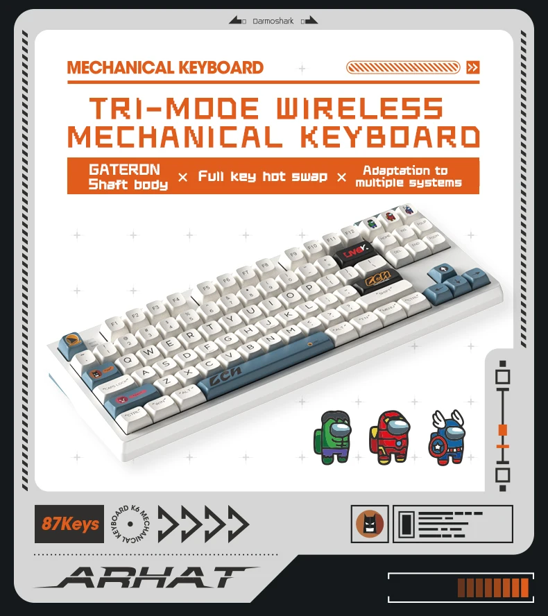 # Para darmoshark k6 kit de al - Gaming Keyboard Tkl avaliação e preço
