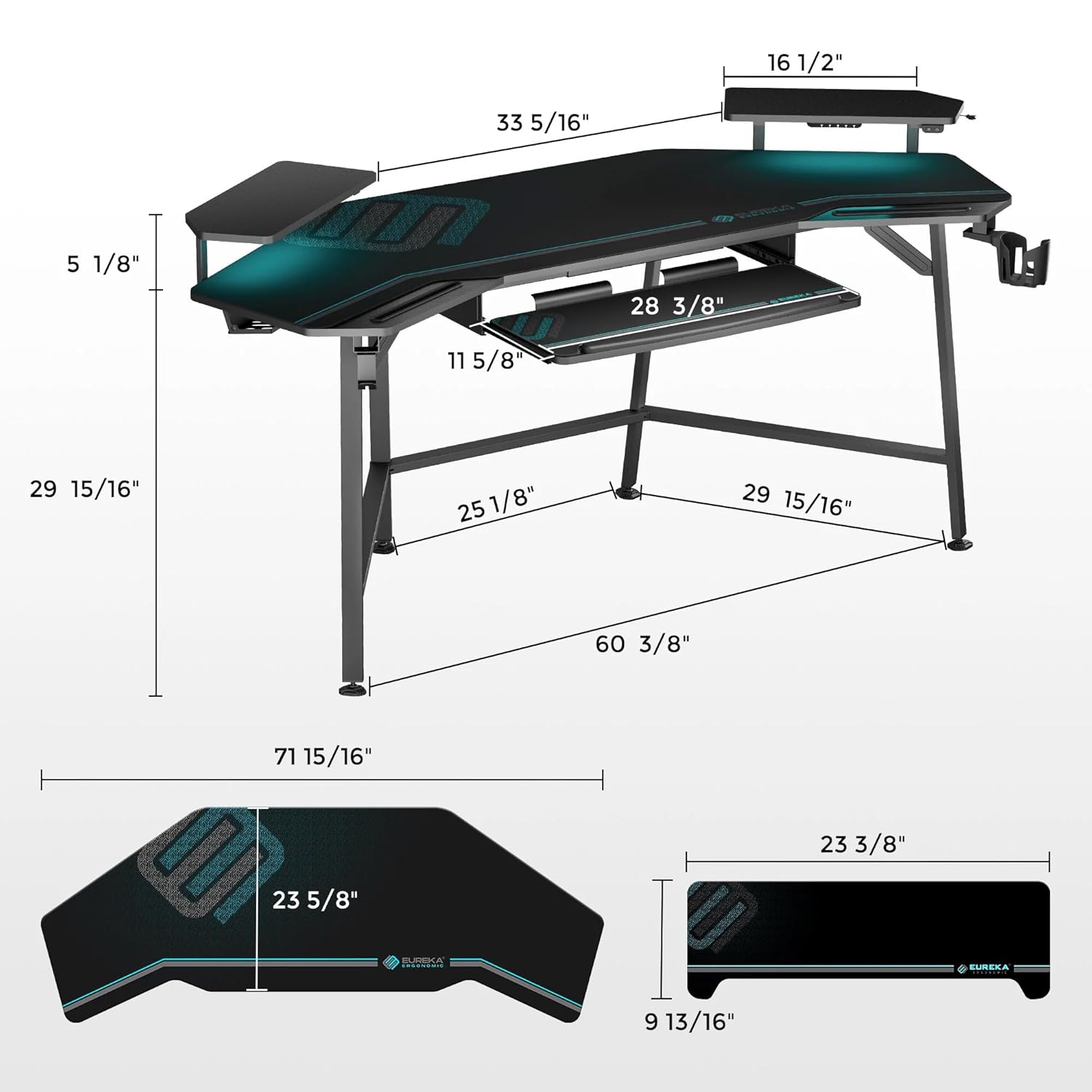 Mesa de Jogos com Bandeja para - Keyboard Gaming Black avaliação e preço
