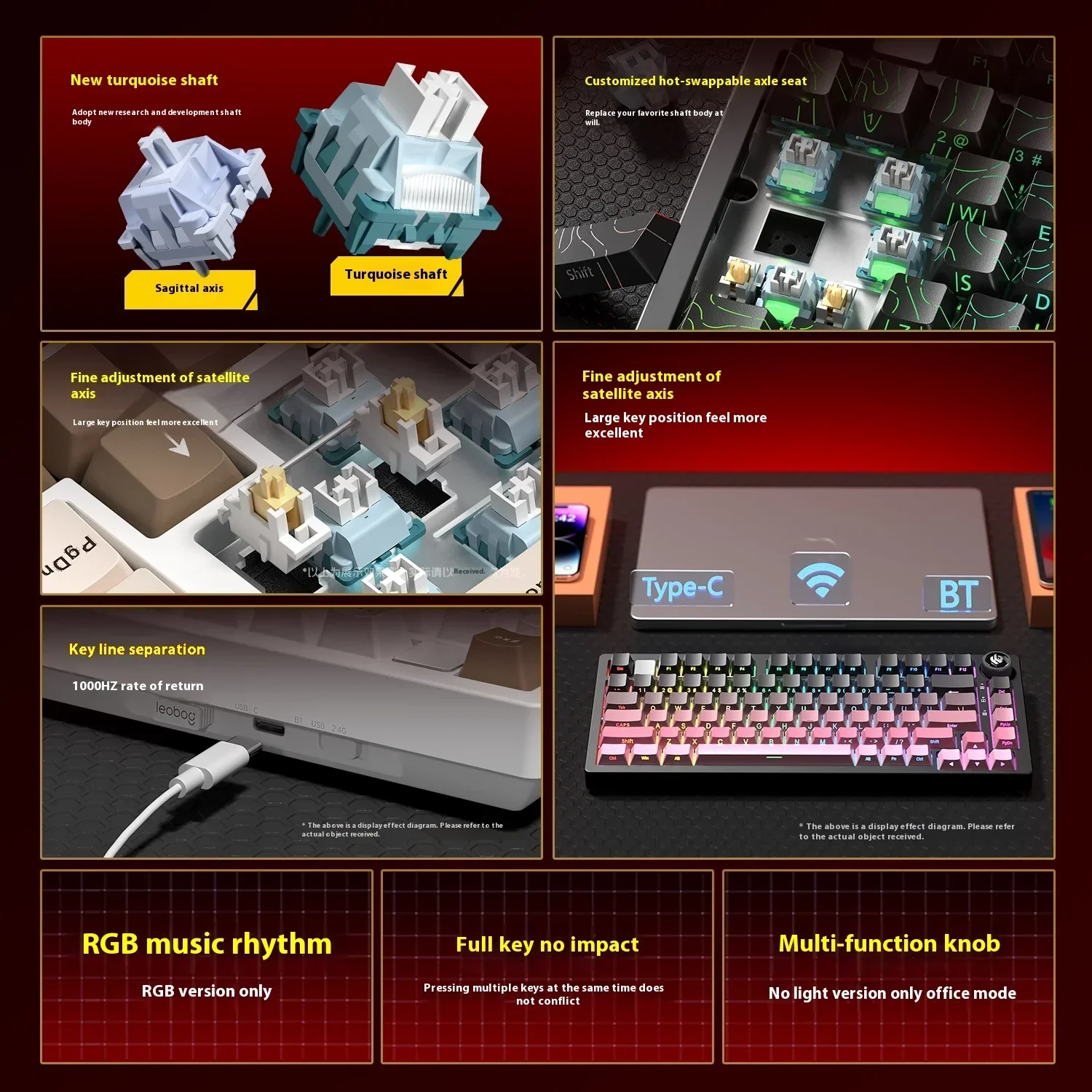 Leobog hi75c hi75 hi75c pro al - Gaming Keyboard Bundle avaliação e preço