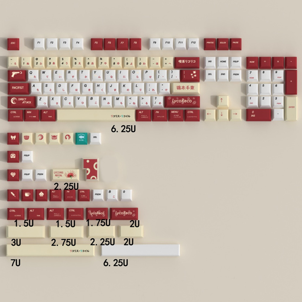 Teclas PBT Lycoris Recoil Anim - Gaming Keyboard Brand avaliação e preço