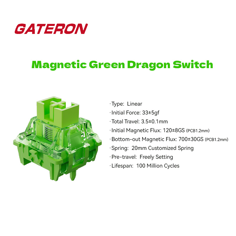 Switch Magnético GATERON Green - Gaming Keyboard Magnetic Switches avaliação e preço